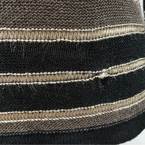 NEW Banana Republic Linen Striped Neutral Colorblock Open Weave Sweater S NWOT - Picture 13 of 16